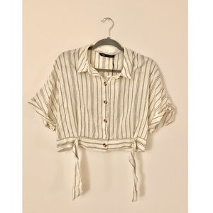 NWT ZARA Rustic Cropped Shirt